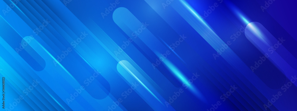Canvas Prints abstract technology shiny lines mesh blue banner background