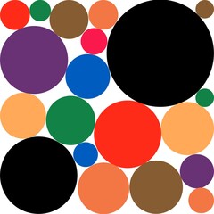 The beautiful multi-colored circle shape, Designed, Used as a background image.