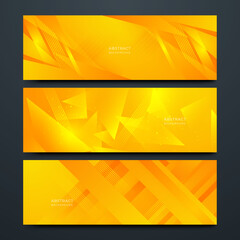 Abstract orange and yellow background of dynamic shapes in movement, presentation or web backdrop
