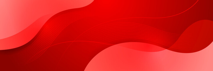 red banner background