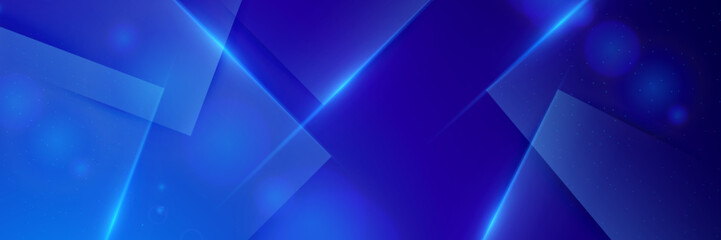 Modern blue abstract banner background