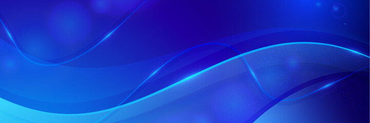 Abstract blue banner background with dynamic effect. Motion vector Illustration. Trendy gradients. Can be used for advertising, marketing, presentation.