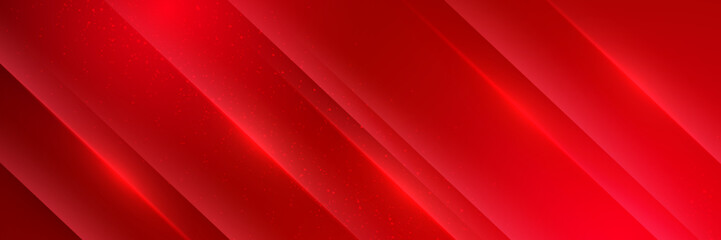 Modern red abstract banner background with dynamic futuristic technology element shapes