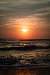 great sunset in lima peru