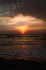 great sunset in lima peru