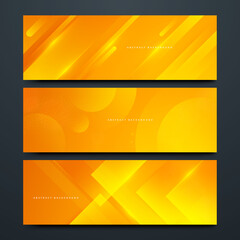 Bright colorful yellow background banner with shiny glowing line pattern texture