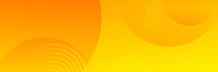 Modern abstract bright yellow orange gradient background banner. Vector illustration