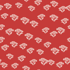 Seamless pattern with vintage flowers. Retro floral background.