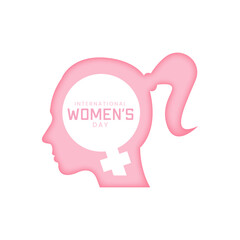 Women's day with female symbol modern design