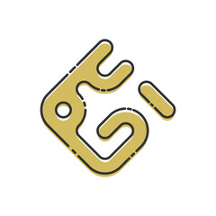 Ahmad Arabic Name in Modern Arabic calligraphy. Vector Identity logo.