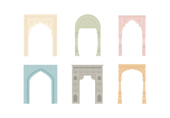 Arabic Architecture Archway Illustration India Design Elements