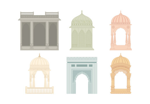 Indian Archway Arches Architecture Illustration India Design Elements