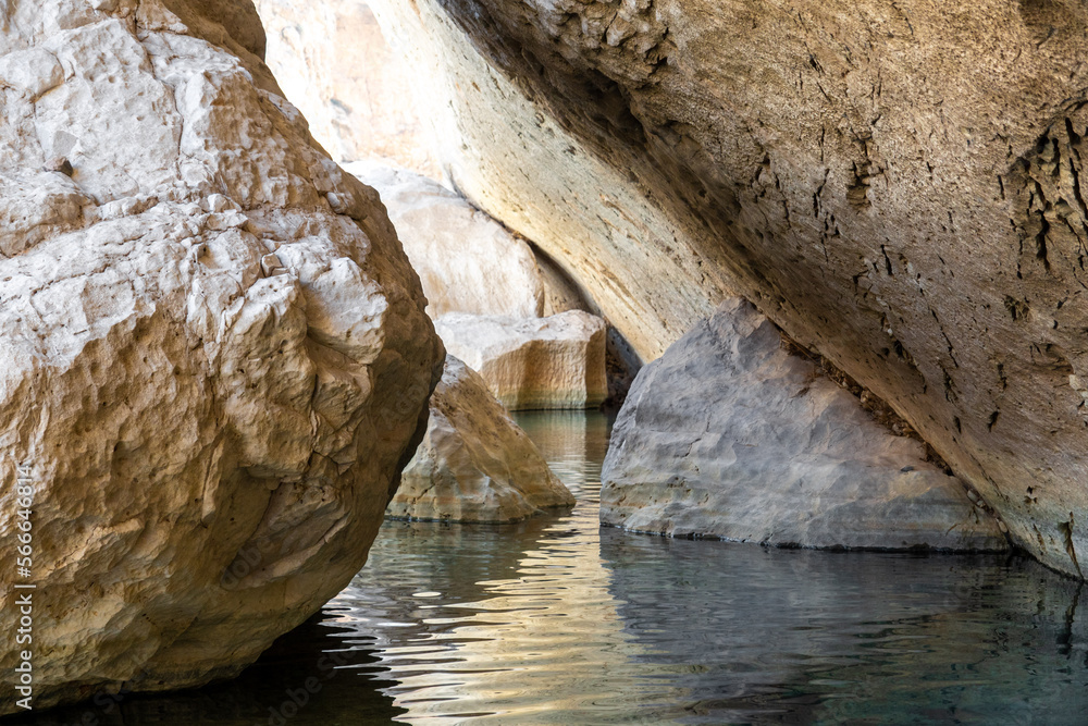 Sticker waterfall in the cave