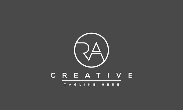 RA Alphabet letter icon logo, RA arrow monogram illustration symbol.