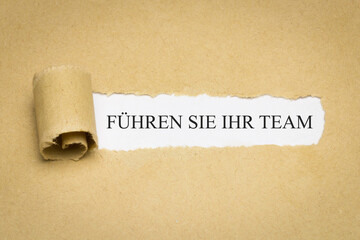 Führen Sie Ihr Team