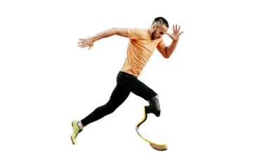 athlete runner with disability running