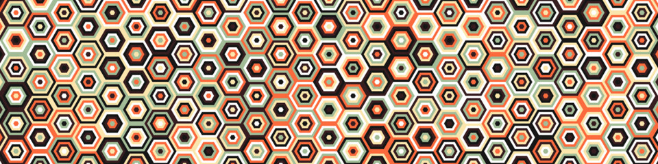  Hexagonal Maze pattern abstract illustration