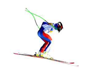 man athlete skier in alpine skiing