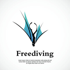 freediving club logo design idea