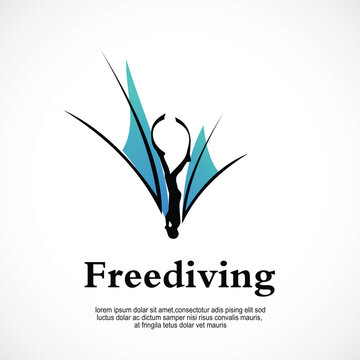 freediving club logo design idea