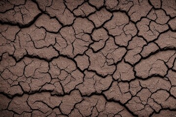 High-Resolution Image of Mud Cracks Texture Background Showcasing the Natural and Striking Characteristics of Earth, Perfect for Adding a Touch of Authenticity to any Design