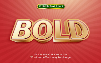 Bold text, 3D style Editable Text Effect