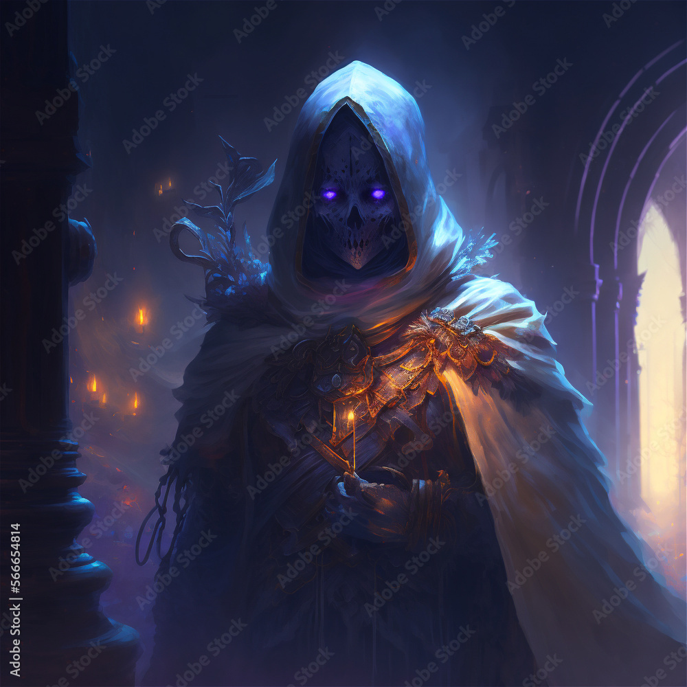 Poster fantasy character of a dark evil ghostly apparition - Posters