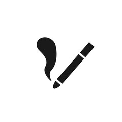 Vector illustration, cigarette icon. Isolated on a white background.	