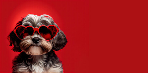 Unique Generative AI-Created Digital Art: Adorable Valentine's Day Puppy Holding a Rose, Celebrating Friendship & Love in Relationships
