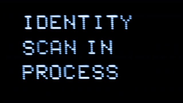 Identity scan in progress in computer type