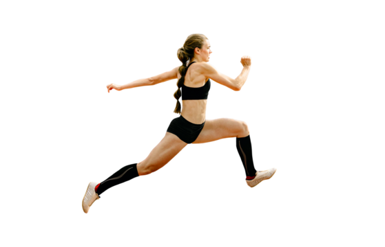 triple jump women athlete isolated