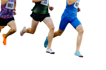 group male athletes runners run isolated