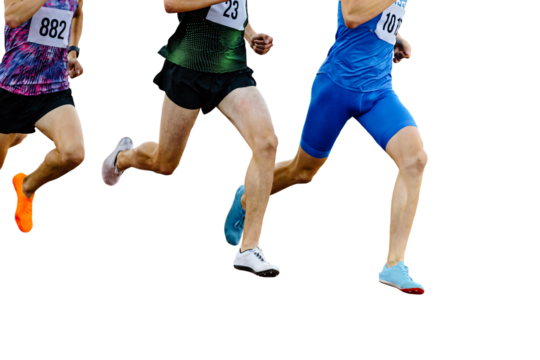 group male athletes runners run isolated