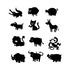 animal set vector logo design