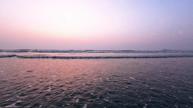 Aerial footage of Harnai beach at Dapoli, located 200 kms from Pune on the West Coast of Maharashtra India.