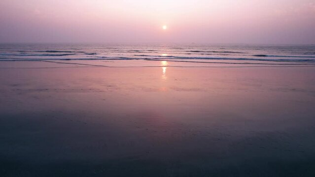 Aerial footage of Harnai beach at Dapoli, located 200 kms from Pune on the West Coast of Maharashtra India.
