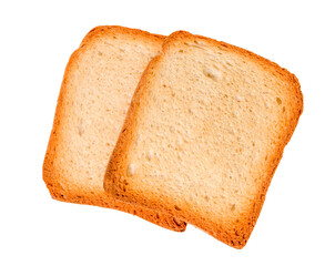 dry bread on a white background