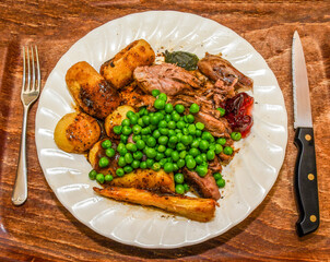 A home cooked Lamb dinner
