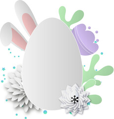 easter card with bunny