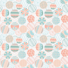 Hand Drawn decorative elements, Abstract doodle style seamless pattern For fabrics, clothing, decoration, home decor, cards and templates, wrapping paper, kids prints.