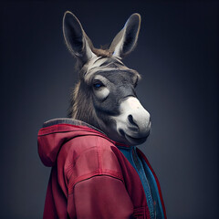 3D Donkey Avatar for online games or web account avatar. Generated AI