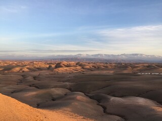 morocco landscape at sunset, desert