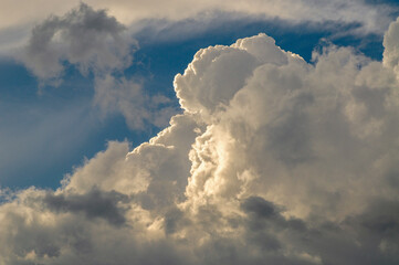 Developing Thunderhead Clouds Over The Adirondack Forest Preserve Of New York State