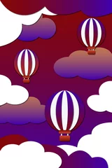 Printed roller blinds Air balloon hot air balloon in sky