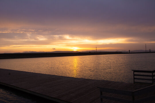 sunset over the river © Gabriel