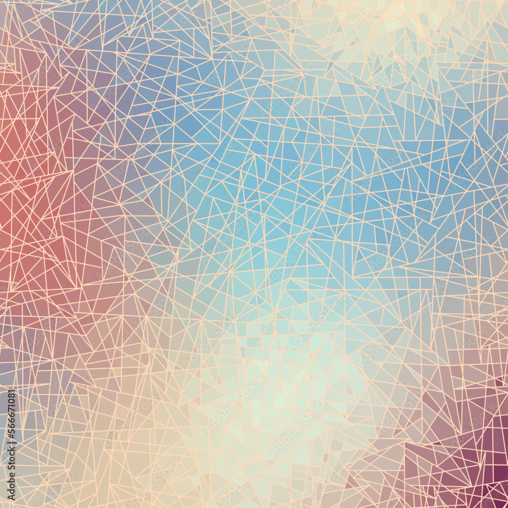 Aufkleber Geometric abstract pattern in low poly style.