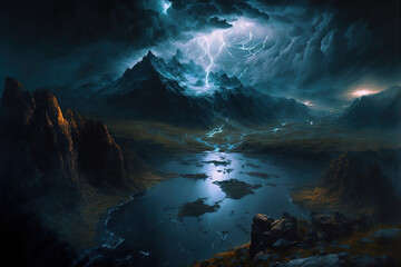 Fototapeta premium Wrath of the Gods.
