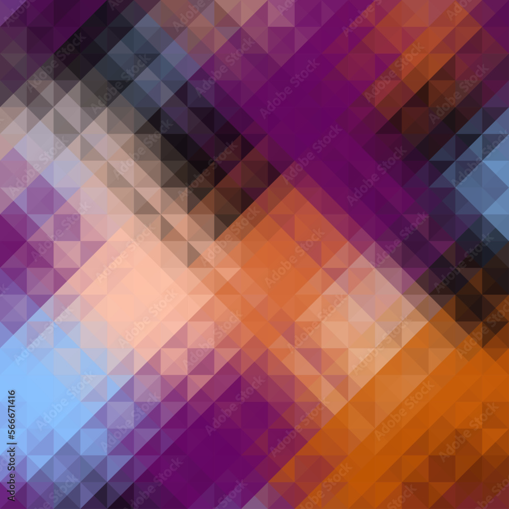 Aufkleber geometric abstract pattern in low poly style.