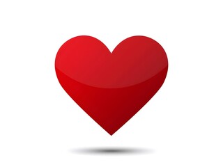 Love, glossy Red Heart isolated, for Valentine, Birthday, Wedding, Anniversary, Mother’s Day, High resolution and high quality image