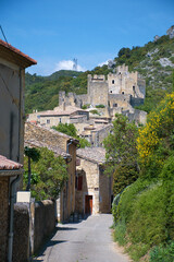Fototapeta na wymiar Château de Saint-Montan, mittelalterliche Burg in der Ardèche, Frankreich